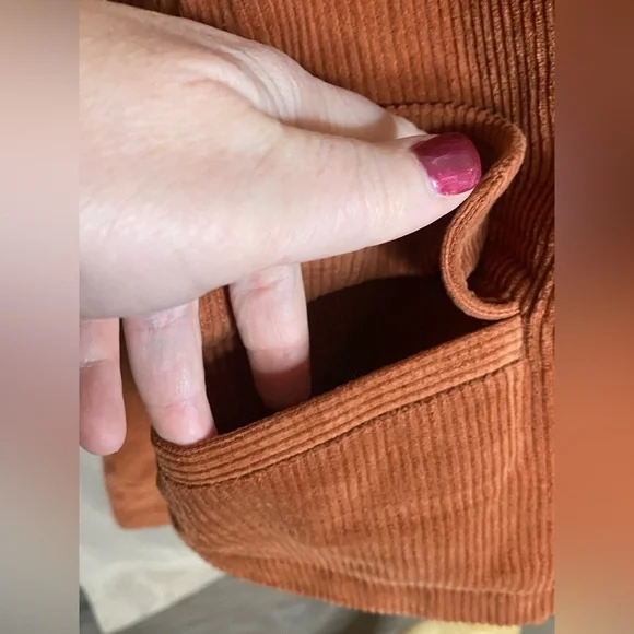 JOA Medium Dark Orange Corduroy Jacket - Picture 3 of 10